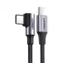 Ugreen Angled USB-C to USB-C Kabel Power Delivery 60W 20V 3A 2m Schwarz-Grau (US255 50125)