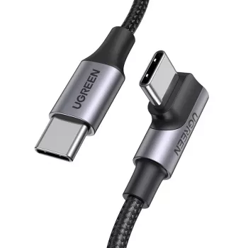 UGREEN USB-C auf USB-C Winkelkabel US334 5A PD 100W 2m Schwarz