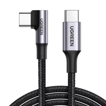 UGREEN USB-C auf USB-C Winkelkabel US334 5A PD 100W 2m Schwarz