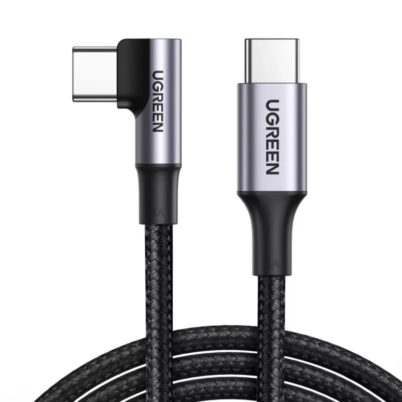 UGREEN USB-C auf USB-C Winkelkabel US334 5A PD 100W 2m Schwarz