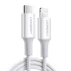 UGREEN US171 USB-C auf Lightning 3A Kabel 0,25m Weiß
