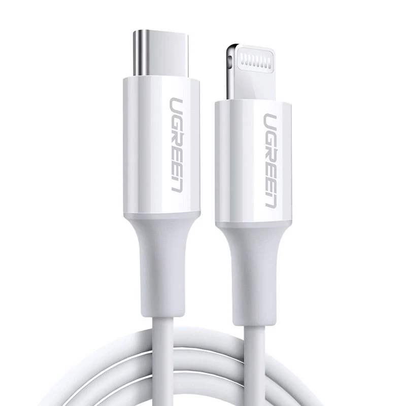 UGREEN US171 USB-C auf Lightning 3A Kabel 0,25m Weiß