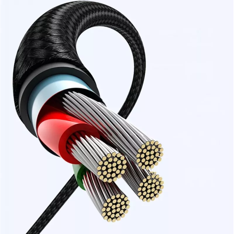 UGREEN USB-C auf USB-A 2.0 Winkelkabel US176, 3A, 3m Schwarz