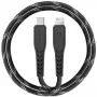 ENERGEA Nyloflex USB-C auf Lightning Kabel MFi zertifiziert 1,5m Schwarz