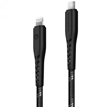 ENERGEA Nyloflex USB-C auf Lightning Kabel MFi zertifiziert 1,5m Schwarz
