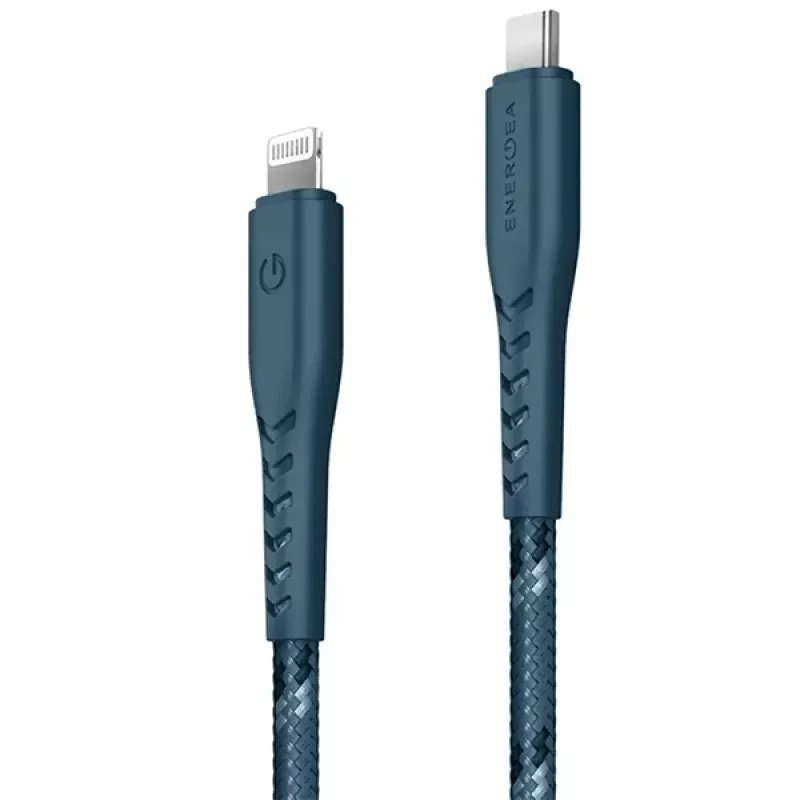 ENERGEA Nyloflex USB-C auf Lightning Kabel MFi zertifiziert 1,5m Blau