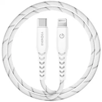 ENERGEA Nyloflex USB-C auf Lightning Kabel 1,5m Weiß MFI