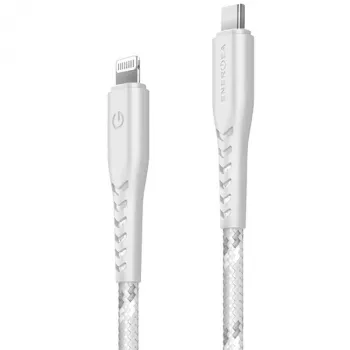 ENERGEA Nyloflex USB-C auf Lightning Kabel 1,5m Weiß MFI
