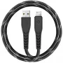 ENERGEA Nyloflex USB-A auf Lightning Lade- und Sync-Kabel C89 MFi 1,5m Schwarz