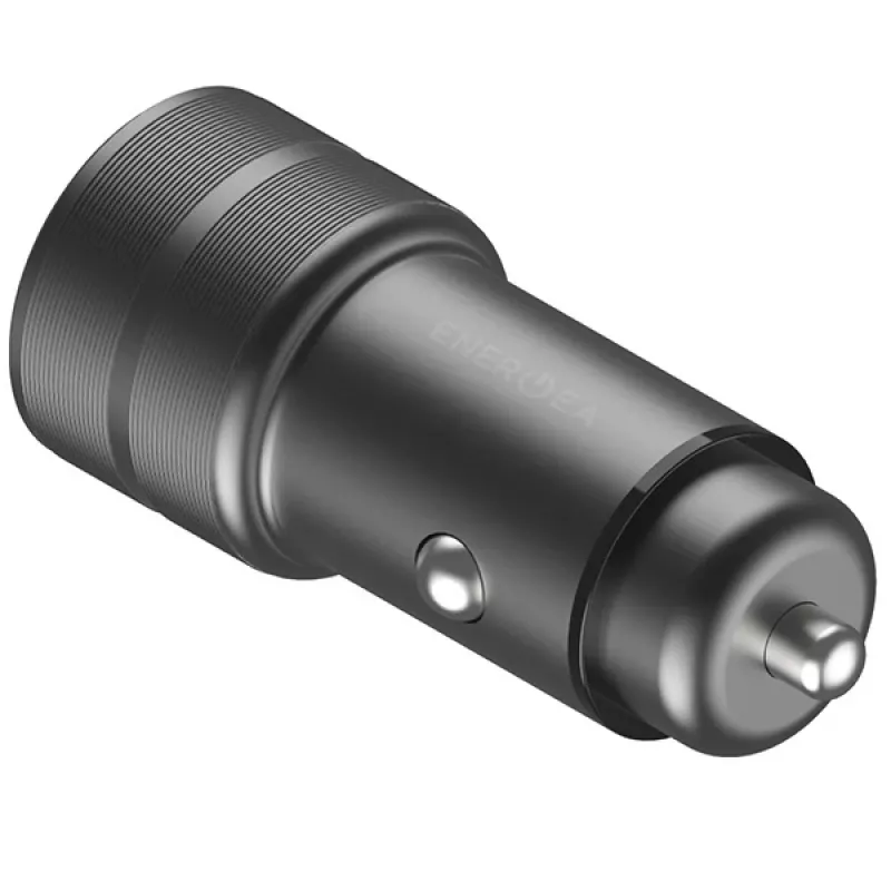 ENERGEA Alu Drive PD20+ Car Charger 38W 1xUSB-A + 1xUSB-C PD QC3.0 Gunmetal