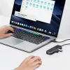 USAMS SJ575HUB01 USB-C Hub 2x USB-A USB-C PD HDMI SD Micro SD Kartenleser Schwarz