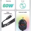 USAMS C37 Auto-Ladegerät 60W 1xUSB-A + 1xUSB-C PD+QC Schnellladung mit Lightning-Kabel 30W Schwarz CC193CC01 (US-CC193)