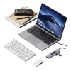 USAMS 10-in-1 USB-C Hub Adapter 3x USB 3.0, SD/TF, HDMI, VGA, RJ45, PD 100W, Grau