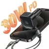 USAMS Autoladegerät mit einziehbarem Kabel 2xUSB-C C41 PD 30W Schnellladung Schwarz CC220CC01 (US-CC220)