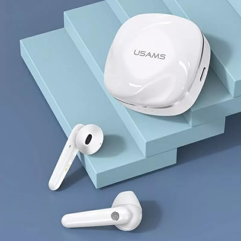 USAMS SDseries BHUSD01 True Wireless Stereo Bluetooth 5.0 Earbuds, Weiß