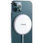 USAMS US-CD160 Magnetisches kabelloses Ladegerät 15W Aluminium Silber für iPhone 12/13/14/15 Serie