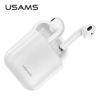 USAMS LU Series True Wireless Stereo Bluetooth 5.0 Ohrhörer mit Ladecase, Weiß, BHULU01 (US-LU001)