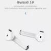 USAMS LU Series True Wireless Stereo Bluetooth 5.0 Ohrhörer mit Ladecase, Weiß, BHULU01 (US-LU001)