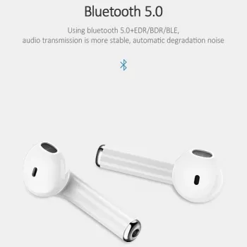 USAMS LU Series True Wireless Stereo Bluetooth 5.0 Ohrhörer mit Ladecase, Weiß, BHULU01 (US-LU001)
