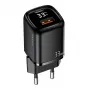 USAMS USB-C + USB-A 33W Fast Charger PD3.0 QC3.0 Schwarz CC152TC01