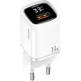 USAMS 33W USB-C + USB-A Wandladegerät PD3.0 QC3.0 Schnellladung Weiß CC152TC02
