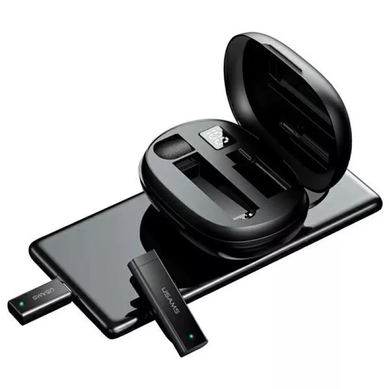 USAMS Wireless Lavalier Mikrofon ENC 2,4 GHz USB-C ZB243MKF01 (US-ZB243)