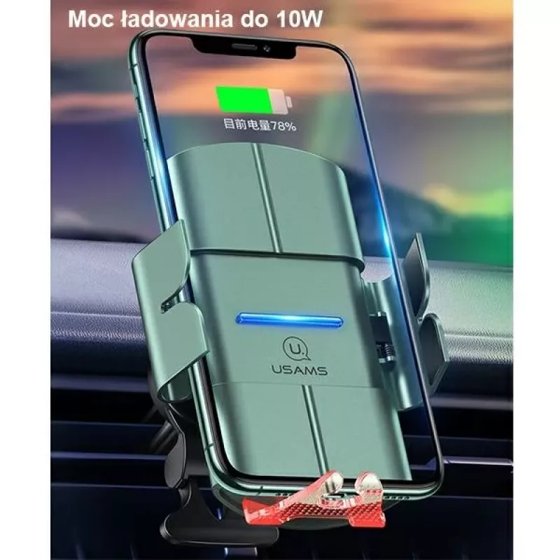 USAMS US-CD133 Wireless Charging Power Bank 10W 10000mAh Schwarz