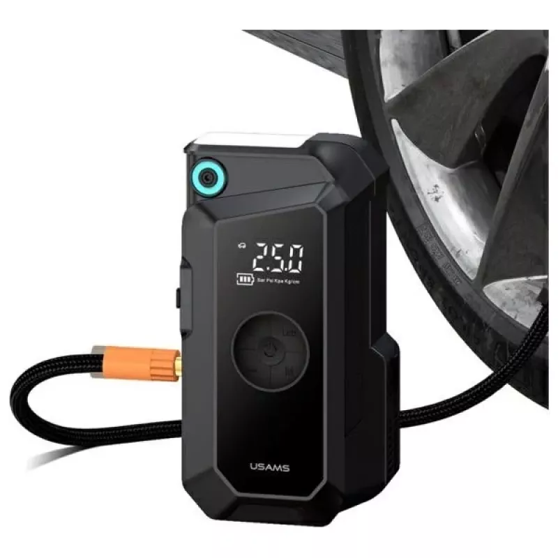 USAMS Jumpstarter Power Bank 8000mAh mit LED-Taschenlampe Schwarz ZB287