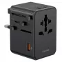 USAMS Universal Travel Charger T72 65W GaN 4-in-1 US/AU/EU/UK Black