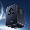 USAMS Universal Travel Charger T72 65W GaN 4-in-1 US/AU/EU/UK Black