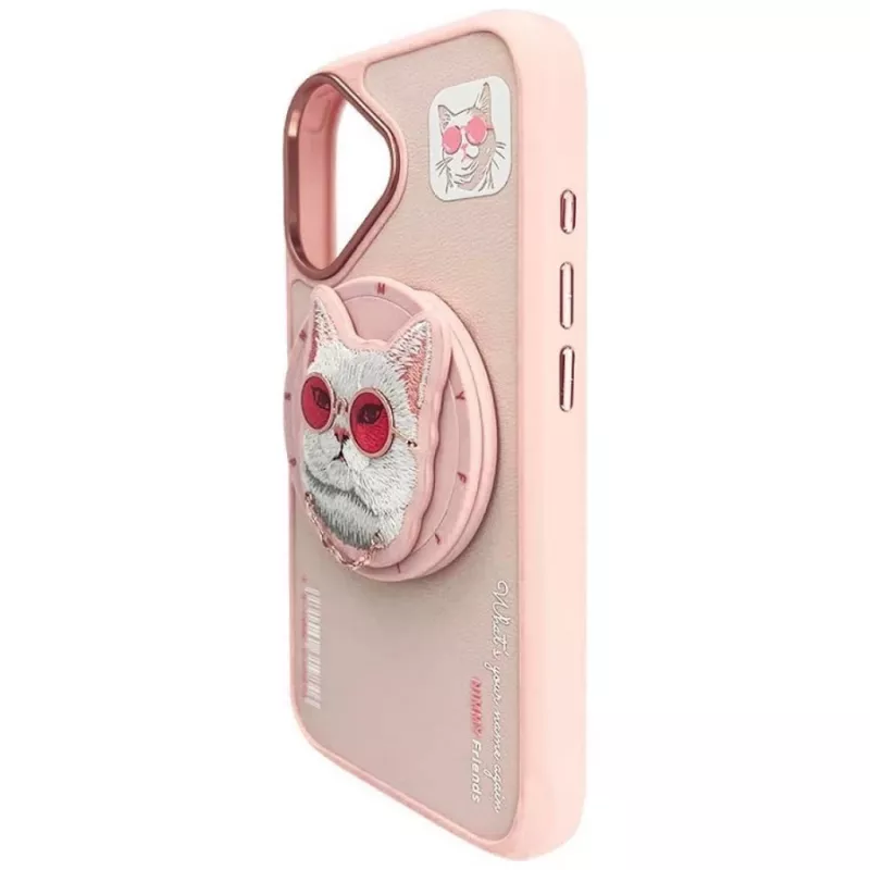 Nimmy Glasses Cool Cat MagSafe Case für iPhone 16, Pink