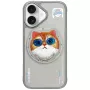 Nimmy Glasses Cool Cat MagSafe Case für iPhone 16, Grau