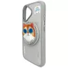 Nimmy Glasses Cool Cat MagSafe Case für iPhone 16, Grau