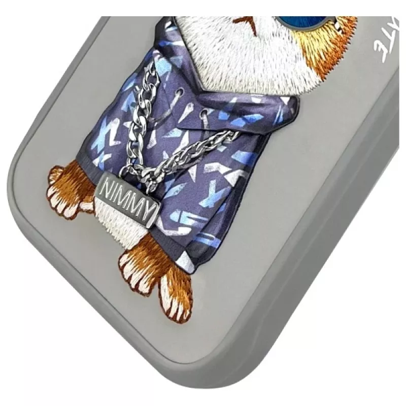 Nimmy Back Cover für Apple iPhone 15 Pro 6,1 inch Grau Glasses Cool Cat