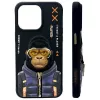 Nimmy Cool&Cute 2.0 Monkey Case für Apple iPhone 15 Pro 6,1 inch Schwarz