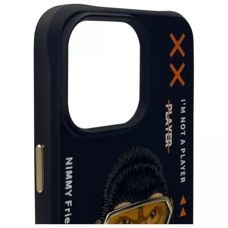 Nimmy Cool&Cute 2.0 Monkey Case für Apple iPhone 15 Pro 6,1 inch Schwarz