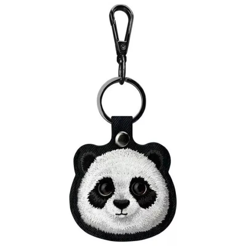 Nimmy 3-in-1 Set: Handytasche + Geldbörse + Tracker-Hülle, Schwarz, Big Eyed Pet 2.0 Panda