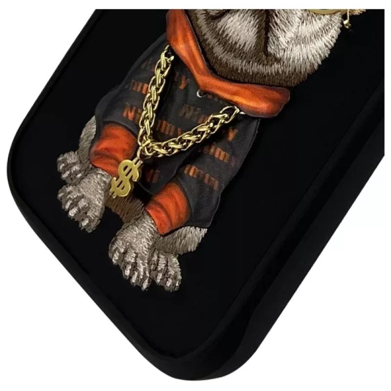 Nimmy Case für iPhone 16 Pro Max 6,9 inch Schwarz Glasses Cool Dog