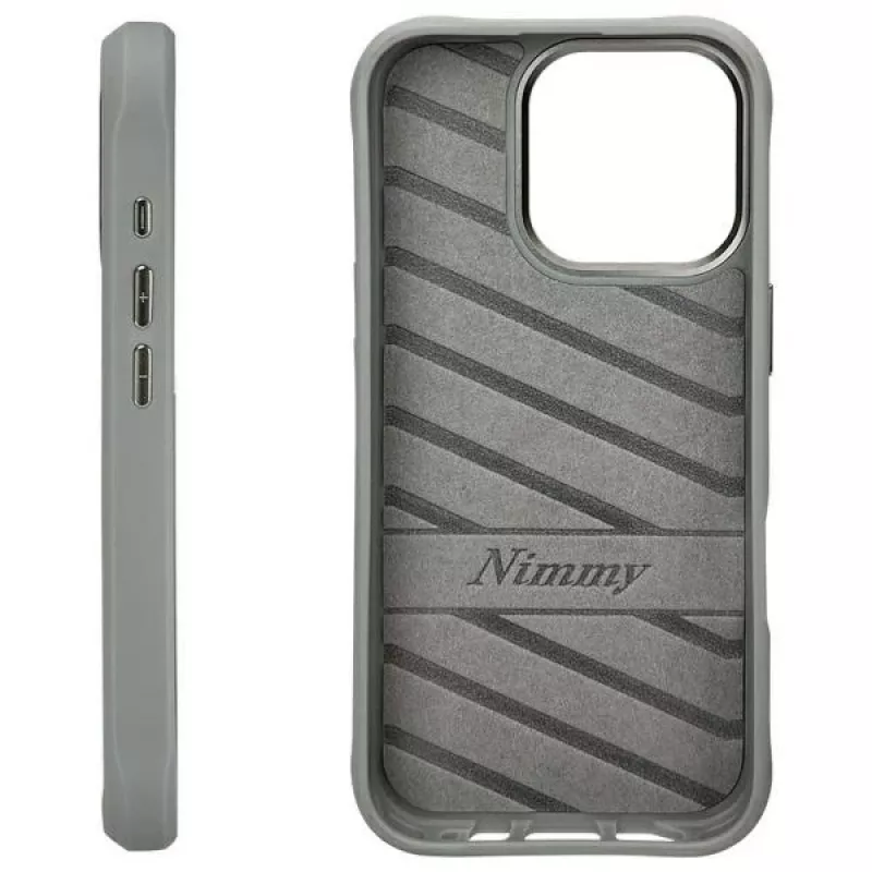 Nimmy Protective Case für Apple iPhone 16 Pro Max 6,9 inch Grau Glasses Cool Cat Graphic