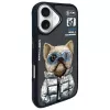 Nimmy Cool&Cute 2.0 Dog Protective Case für Apple iPhone 16 6,1 Zoll Schwarz