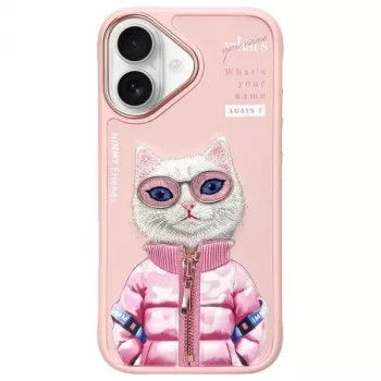 Nimmy Cool&Cute 2.0 Cat Back Cover für Apple iPhone 16 6,1 inch Pink