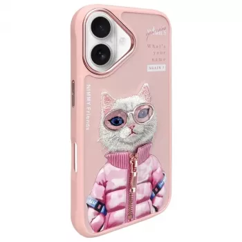 Nimmy Cool&Cute 2.0 Cat Back Cover für Apple iPhone 16 6,1 inch Pink