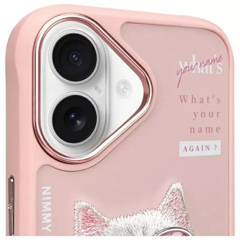 Nimmy Cool&Cute 2.0 Cat Back Cover für Apple iPhone 16 6,1 inch Pink