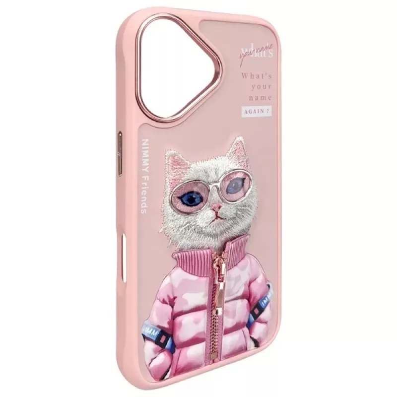 Nimmy Cool&Cute 2.0 Cat Back Cover für Apple iPhone 16 6,1 inch Pink