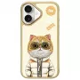 Nimmy Case für iPhone 16 6,1 inch Khaki Cool&Cute 2.0 Cat