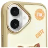 Nimmy Case für iPhone 16 6,1 inch Khaki Cool&Cute 2.0 Cat