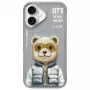 Nimmy Cool&Cute 2.0 Bear Case für Apple iPhone 16 6,1 inch Grau