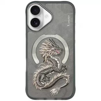 Nimmy Dragon MagSafe Case für iPhone 16 - Grau