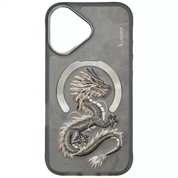 Nimmy Dragon MagSafe Case für iPhone 16 - Grau