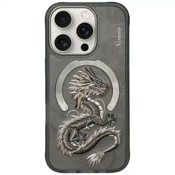 Nimmy Dragon MagSafe Case für iPhone 16 Pro Grau